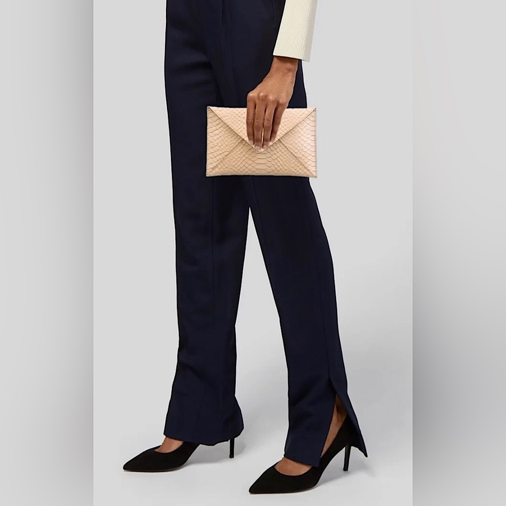 Loeffler Randall Python Envelope Clutch, Leather,… - image 2
